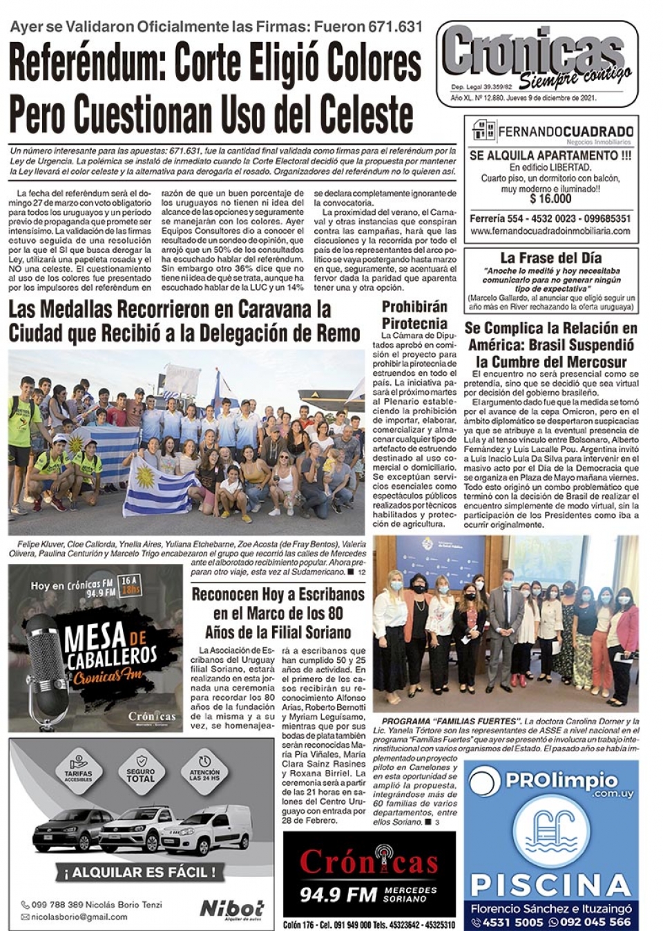 Diario Crónicas de Mercedes, Soriano, Uruguay