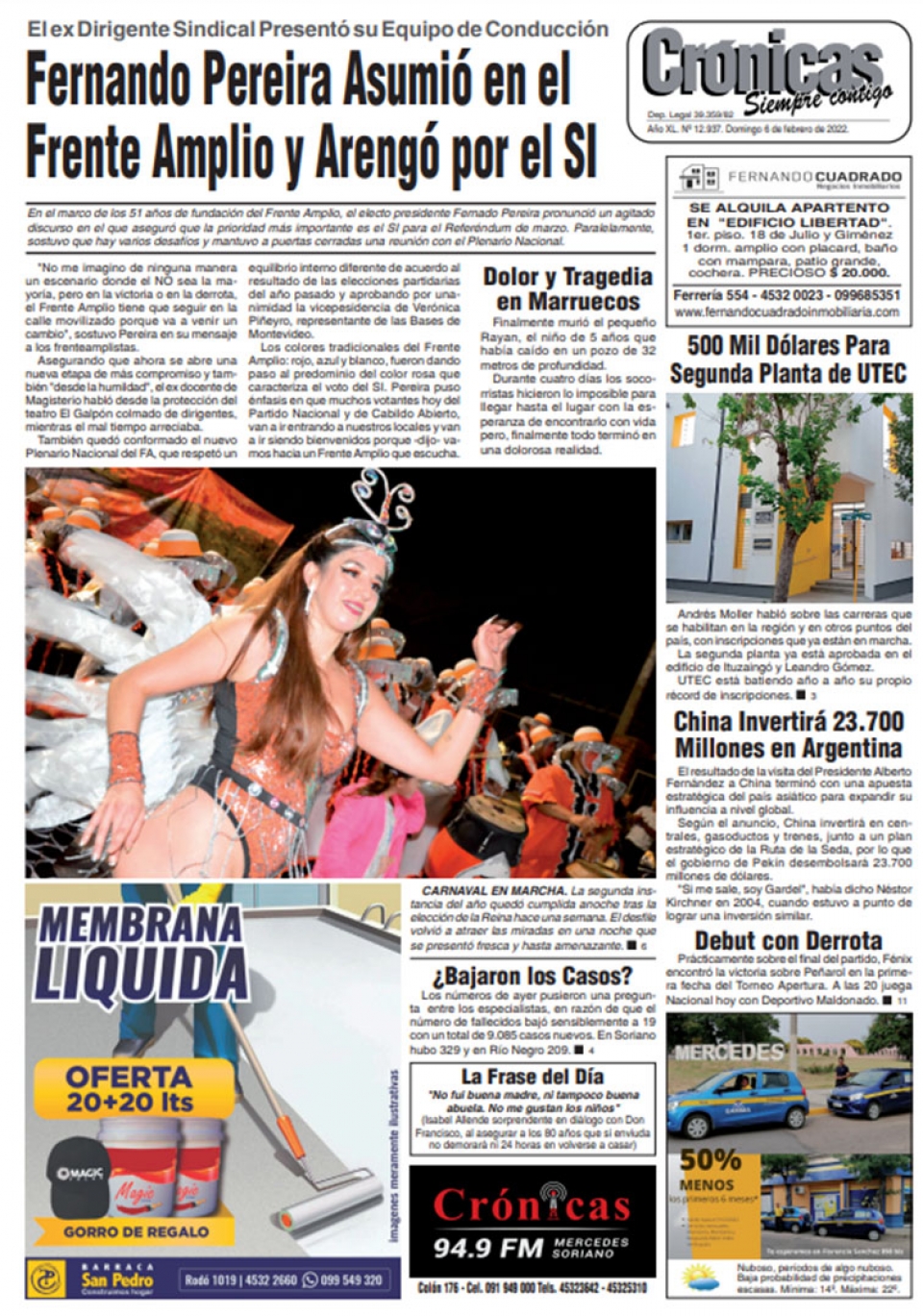 Diario Crónicas de Mercedes, Soriano, Uruguay